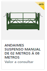 Andaime Suspenso Manual 2m a 8m Metal Flexo