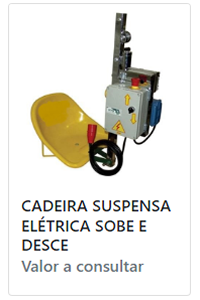 Cadeira Suspensa Elétrica 115mm Aço Alta Resistência Flexo Andaimes