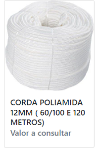 Corda Poliamida 12mm 60/100/120m Flexo Andaimes