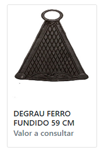 DEGRAU PARA ESCADA CARACOL EM FERRO FUNDIDO