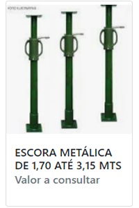 Escora Metálica 1,70m a 3,15m Aço Flexo Andaimes