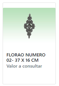 FLORÃO NÚMERO 02 – 37 X 16 CM