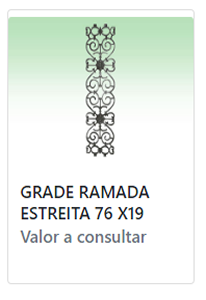GRADE RAMADA ESTREITA 76 X 19