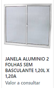 JANELAS DE ALUMÍNIO – LINHA COMPLETA (2 E 4 FOLHAS COM E SEM BASCULANTE)