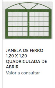 JANELAS E CAPELAS DE FERRO – LINHA COMPLETA (ESTRELA E QUADRICULADA)