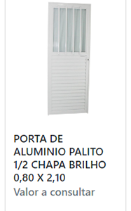 PORTAS DE ALUMÍNIO – LINHA COMPLETA RESIDENCIAL (VENEZIANA, PALITO E DESIGN)